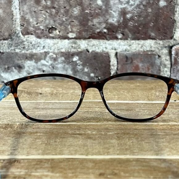 Lulu Guinness LR45 2.5 Tortoise Frames with Turquoise Interior - Picture 5 of 12